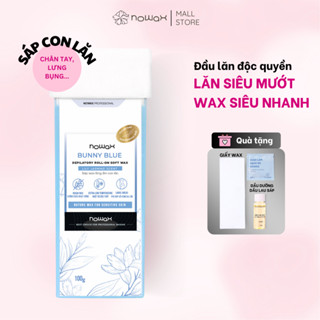 Sáp wax lông con lăn NOWAX BUNNY BLUE kèm dụng cụ - lựa chọn tốt nhất cho waxing chân, tay, lưng bụng ngực