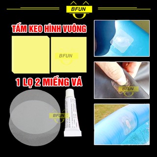  Miếng Vá Phao Bơi Kèm Keo Dán Đa Năng - Bộ Keo Dán Vá Bể Bơi  Ghế Hơi Nệm Hơi Bfun 