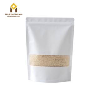   SIÊU RẺ  Combo 10 Chiếc Túi Zip Giấy Kraft Trắng 18x26_Bao Bì Phương Anh 