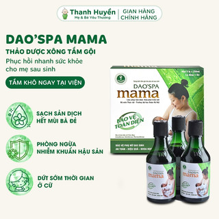 Dung dịch tắm gội sau sinh DAO'SPA MAMA chính gốc Dao đỏ (1 hộp 3 chai)