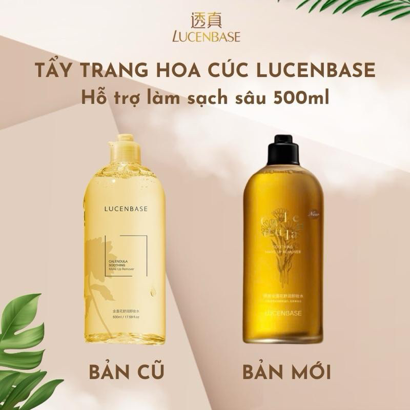 [KOL Live] [Bản mới] Nước tẩy trang hoa cúc LUCENBASE làm sạch, cấp ẩm, dịu da 500ml