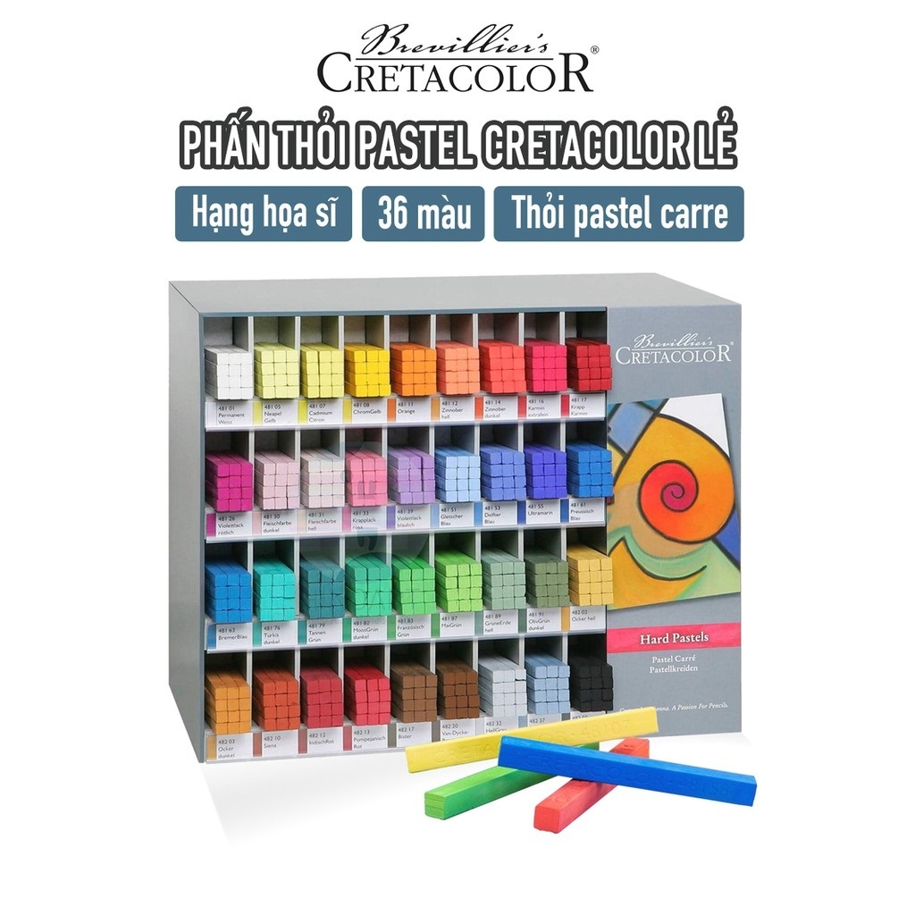Phấn thỏi Cretacolor - tông nâu, xám, đen
