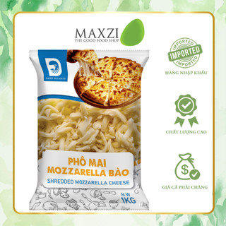 Phô mai mozzarella bào sợi Dairy Delight 1kg phô mai pizza, phô mai kéo sợi- Maxzi