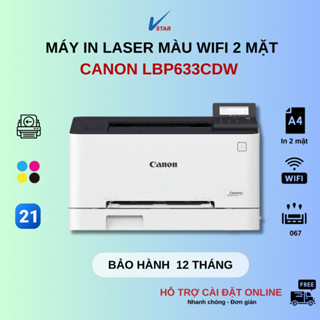 Máy In Canon LBP633Cdw – In Laser Màu, WiFi, In 2 Mặt – Bản In Sắc Nét, Hiệu Suất Cao