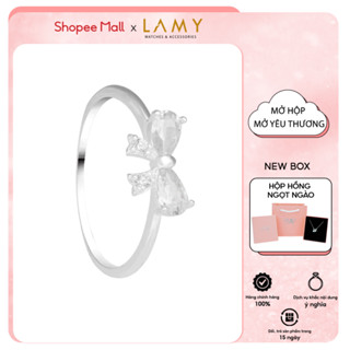 Nhẫn bạc nữ CDE Gemstone Bow Ring Silver CDE8197SV - Nhẫn bạc ta cao cấp