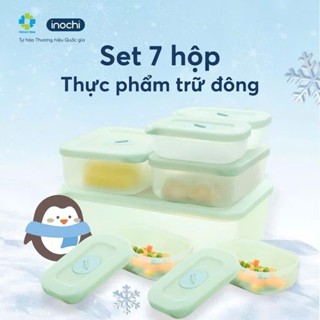 Bộ 7 Hộp Trữ Đông Inochi - 4 Hộp 290ml, 2 Hộp 900ml, 1 Hộp 3600ml - An Toàn, Bảo Quản Tươi Ngon