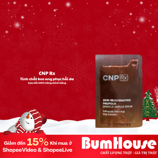   Sample 1ml CNP Rx  Tinh chất keo ong CNP Rx Skin Rejuvenating tái tạo phục hồi và trẻ hóa da mẫu mới  màu nâu  