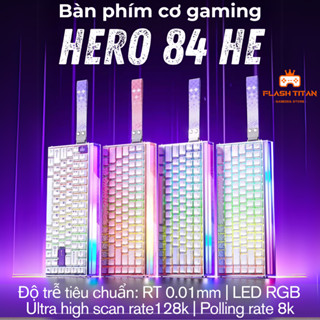 Bàn Phím Cơ Gaming Aula Hero 84 HE - Rapid Trigger - Switch Nam Châm 8k Polling Rate - RT 0.01mm
