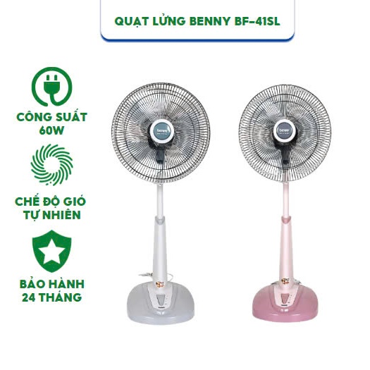 Quạt Lửng Benny BF- 41SL - Công suất 60W - Tiết kiệm điện - Bảo hành chính hãng 24 tháng