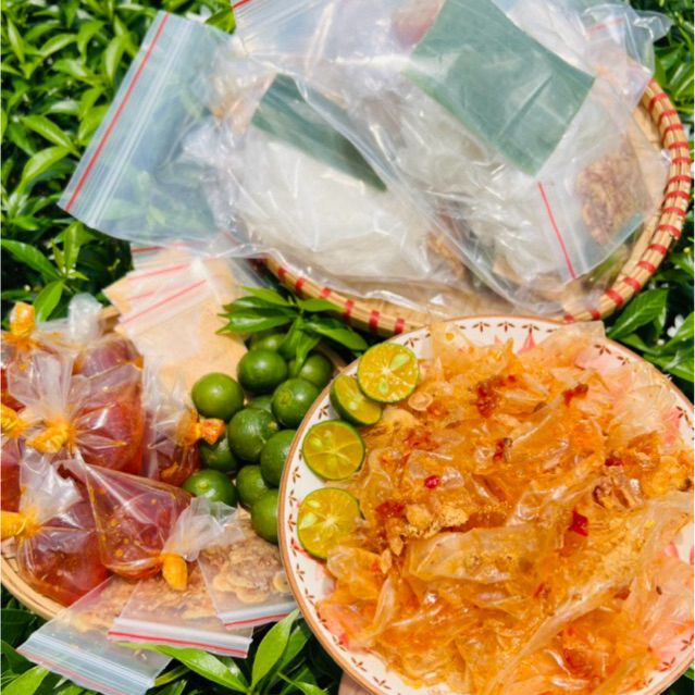 Bánh tráng phơi sương muối nhuyễn lá chuối Tây Ninh Nguyệt như, bánh tráng muối nhuyễn sate hành phi