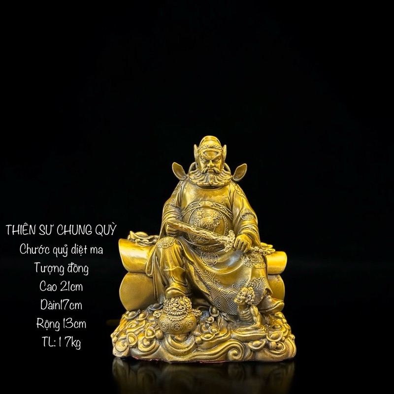 Chung Quỳ Thiên Sư Hàng Ma Phục Quỷ - Tượng Đồng Thờ Cúng