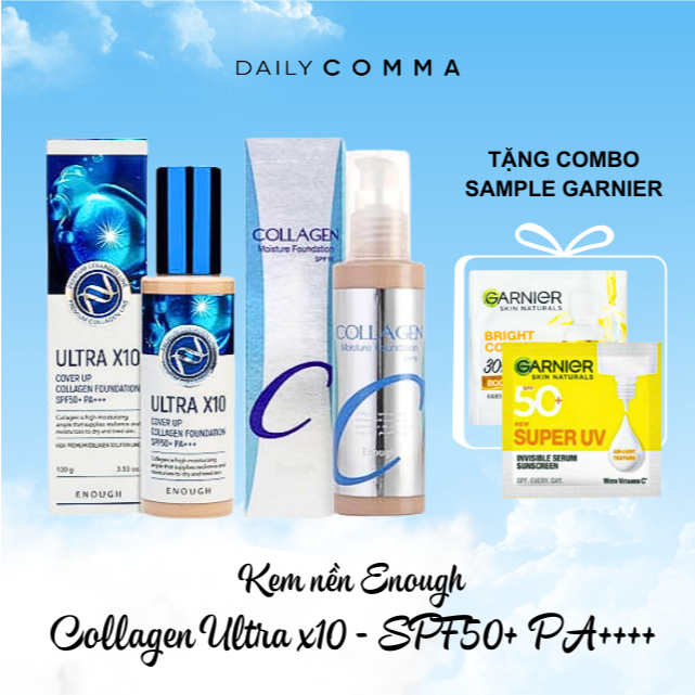 Kem nền Collagen Enough Ultra X10 collagen foundation Tone 13, 21 [100ml]
