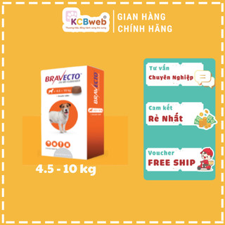 Bravecto - Viên nhai ve, rận, bọ dành cho chó 4.5-10kg [Hộp 1 viên]