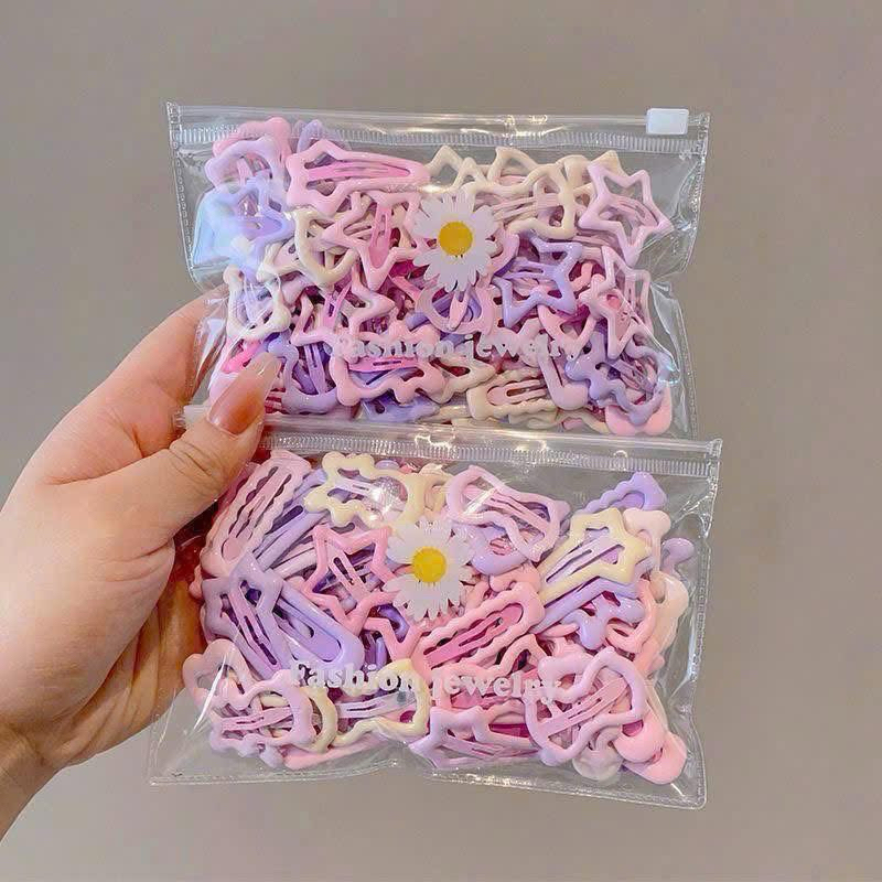 Sét 32 Kẹp Tóc Nhiều Màu Cho Bé Gái Dễ Thương