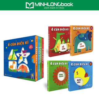Sách: combo ô cửa diệu kì - sách ehon bìa cứng đục lỗ cho bé 0 đến 3 tuổi