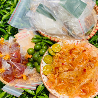 Combo 20 bịch bánh tráng phơi sương muối nhuyễn lá chuối