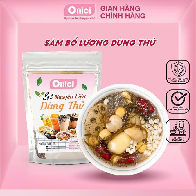 Sâm bổ lượng Bếp của mẹ ONICI, Set nguyên liệu dùng thử 5-7 chén