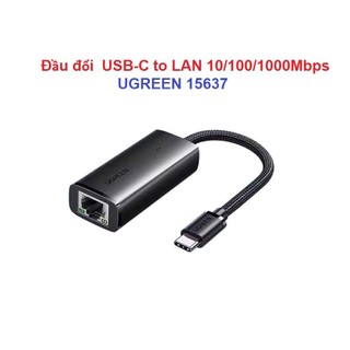 Cáp chuyển USB TYPE C sang LAN ( 30287 , 15633 , 15637 , 15638 ) Ugreen - Màu đen