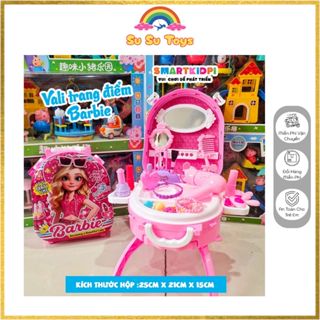 Đồ chơi vali trang điểm búp bê barbie, công chúa elsa cho bé gái, có thể lắp ghép thành bàn trang điểm siêu đẹp