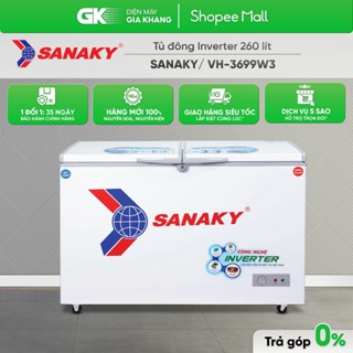 VH-3699W3 - Tủ Đông Mát Sanaky Inverter 260 Lít VH-3699W3 [Toàn Quốc]