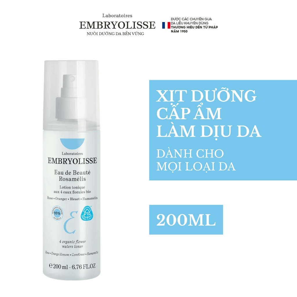 Xịt Dưỡng Cấp Ẩm Sâu Embryolisse Eau De Beaute Rosamelis 200ml | BigBuy360 - bigbuy360.vn