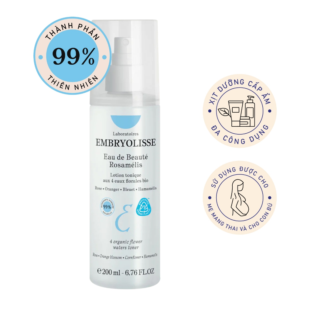 Xịt Dưỡng Cấp Ẩm Sâu Embryolisse Eau De Beaute Rosamelis 200ml | BigBuy360 - bigbuy360.vn