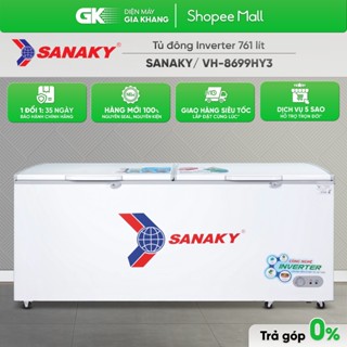 VH-8699HY3 - Tủ Đông Sanaky Inverter 761 Lít VH-8699HY3 2 Cửa 1 Ngăn Đông [Freeship HCM]