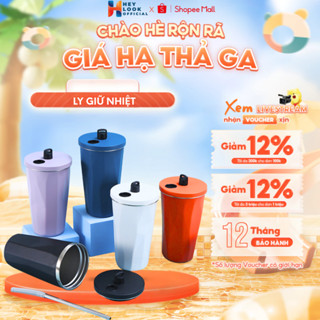 Ly Giữ Nhiệt Chất Liệu Inox 304 Cao Cấp, Dung Tích 600ml Kèm Ống Hút An Toàn, Tiện lợi