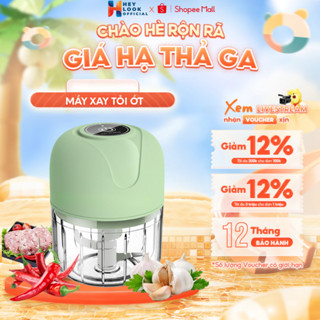 Máy Xay Thịt Đa Năng Cối Xay Dung Tích 2L Công Suất 300W Động Cơ Lõi Đồng Xay Tỏi Ớt, Xay Rau Củ