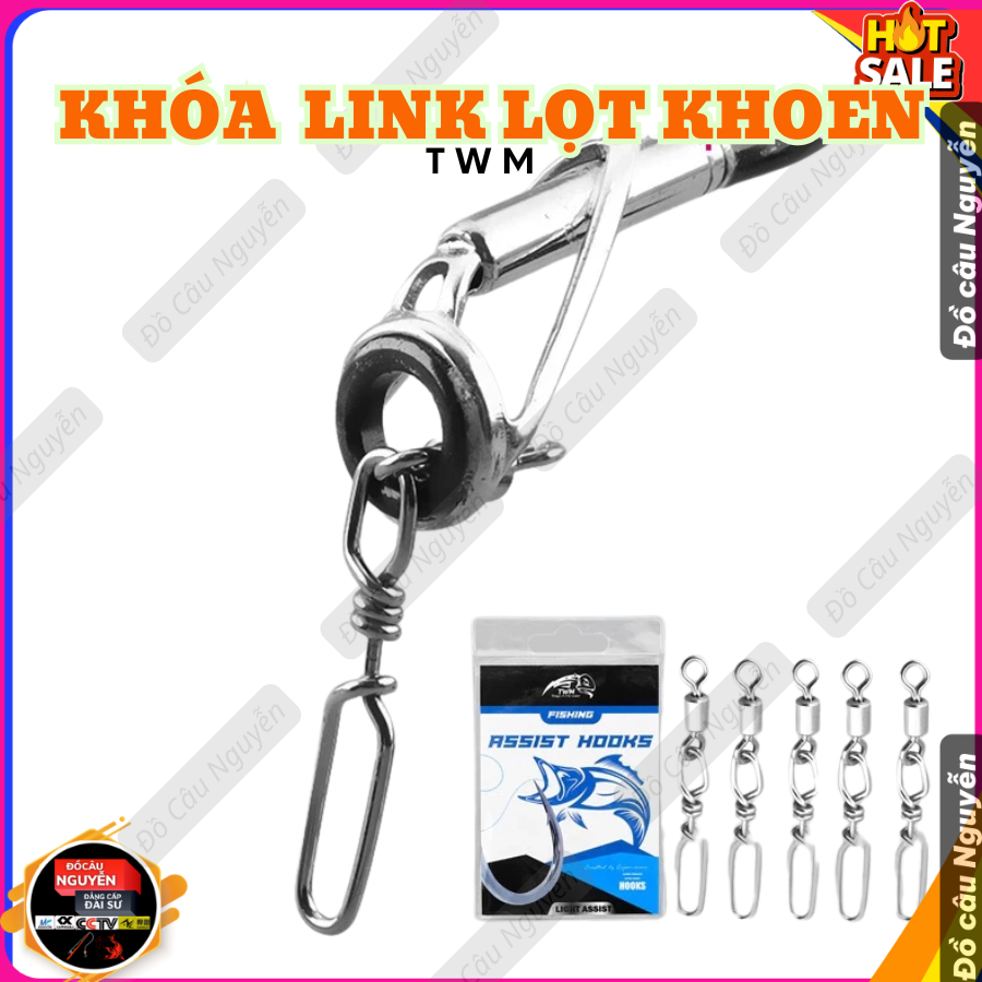 Khóa link lọt khoen , khóa link câu lục câu lure TWM
