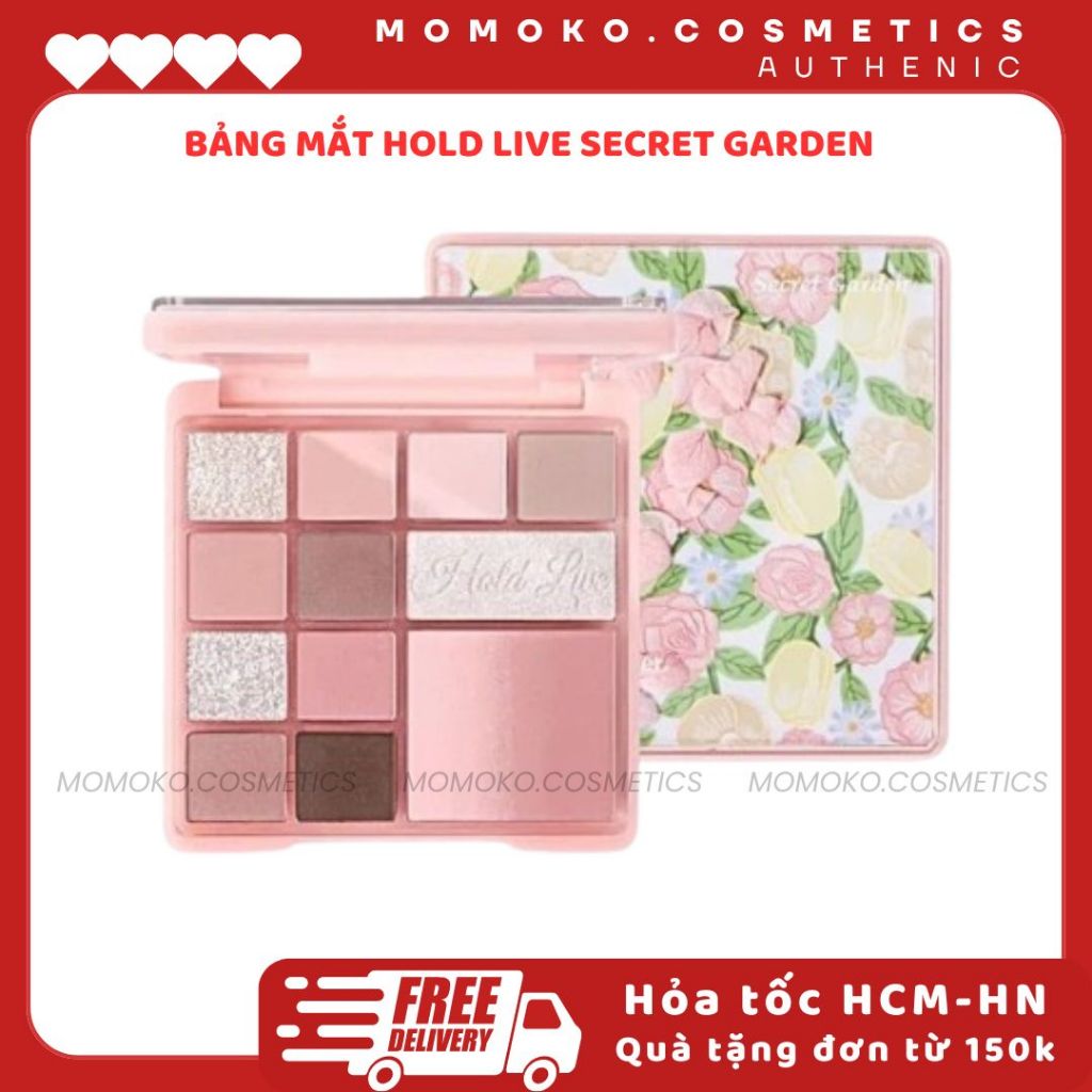 HOLD LIVE - Bảng phấn mắt má hồng highlight Hold Live Secret Garden HL755