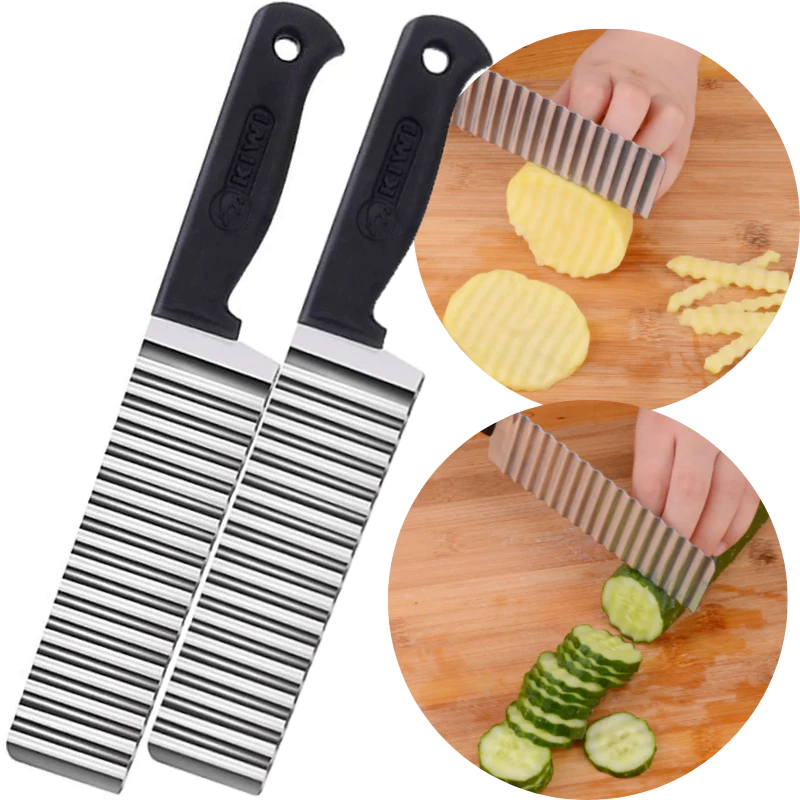 Dao Cắt Lát Sóng Răng Cưa Không Gỉ Cắt Rau Củ Quả An Toàn, Giúp Thực Phẩm Đẹp Mắt Hơn