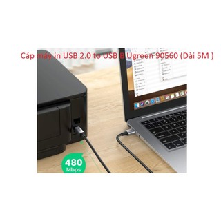 Cáp máy in  USB A  2.0 to USB B ( 10352 , 90560 ) Ugreen dài 5M