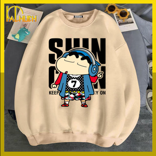  Áo sweater unisex in nhóc shin dễ thương,vải nỉ bông mềm mịn 