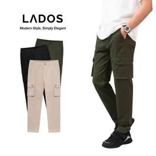 Quần Dài Kaki Túi Hộp nam LADOS-4174 Chất Vải Kaki nhập khẩu Cao Cấp, cài nút có Chun lưng sau Vận Động Thoải Mái