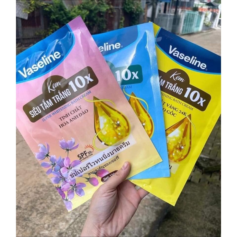 Combo 3 Gói Tắm Trắng Vaselin x10