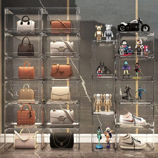 Hộp Để Giày Gấp Gọn Trong Suốt, Hộp Đựng Mỹ Phẩm, Nước Hoa Đồ Trang sức  Trưng Bày Đồ Chơi