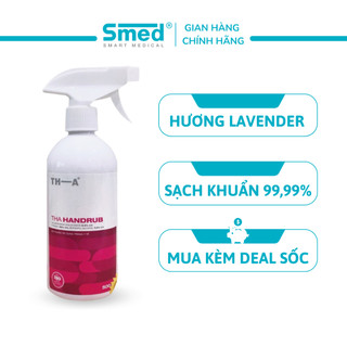  Xịt cổ cò nước rửa tay khô sát khuẩn THA HANDRUB tiện lợi thơm mát chai 500ml 