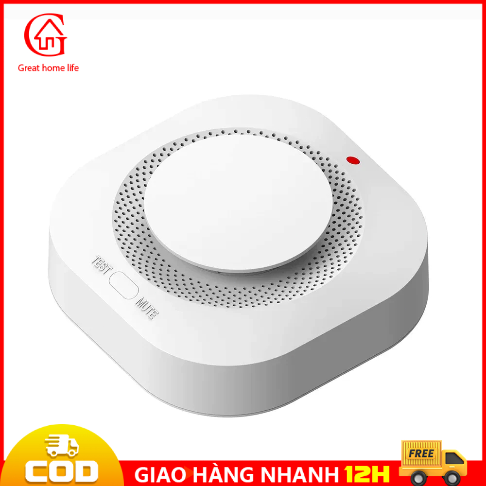 【🔥COD/12H】Cảm biến báo khói Wifi, phát tín hiệu RF 433Mhz.
