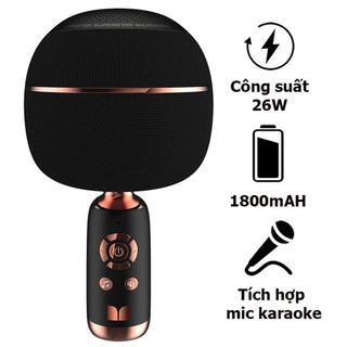 MIC HÁT KARAOKE SD17/ Micro Karaoke kèm Loa hãng Monster M97 (Mỹ ), 26W,Bluetooth 5.0,TWS kết nối 2 mic