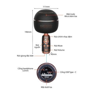 MIC HÁT KARAOKE SD17/ Micro Karaoke kèm Loa hãng Monster M97 (Mỹ ), 26W,Bluetooth 5.0,TWS kết nối 2 mic