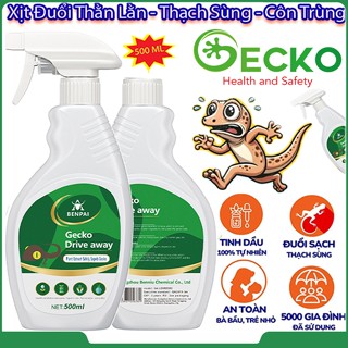 Xịt Đuổi Thằn Lằn, Thạch Sùng  GECKO DRIVE 500ml Chính Hãng Mùi Hương Thảo Mộc Dễ Chịu - Xua Đuổi Muỗi, Gián, Thạch Sùng
