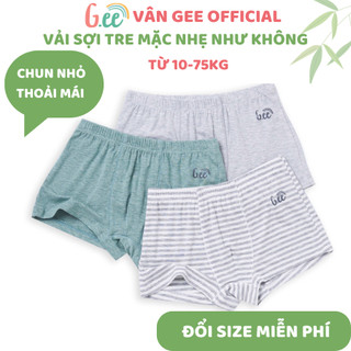  Quần sịp bé trai chun nhỏ kẻ ,Set 3 quần lót quần sịp bé trai vải sợi tre gỗ sồi đẹp lắm các mẹ ơi size 10-50kg 