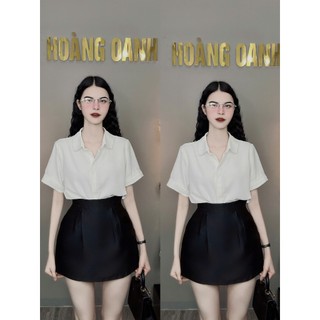 Áo sơ mi cộc tay, áo sơ mi lụa trơn