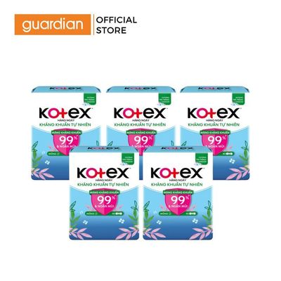 Combo 5 Băng Vệ Sinh Hằng Ngày Hương Tự Nhiên Kotex 40 Miếng (40x5) | Guardian Việt Nam