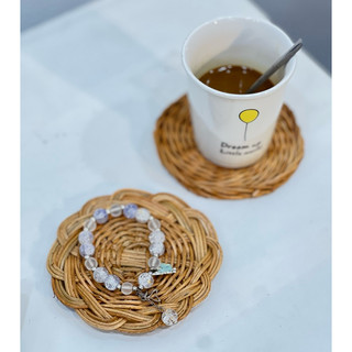 Thảm lót ly 10cm đan lục bình, cói,...