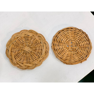 Thảm lót ly 10cm đan lục bình, cói,...