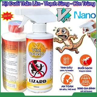 Xịt Đuổi Thằn Lằn, Thạch Sùng Vim Lizard Nano 500ml Chính Hãng Mùi Hương Thảo Mộc Dễ Chịu - Xua Đuổi Gián, Thạch Sùng