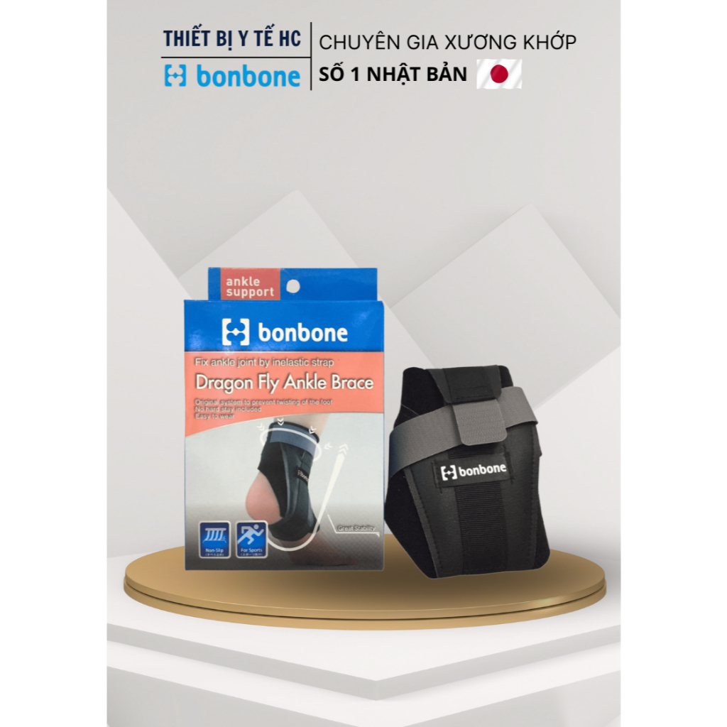 Đai Nẹp Mắt Cá Chân bonbone Dragon Fly Ankle Brace, Hỗ Trợ Cố Định Mắt Cá Chân, Bảo Vệ Cổ Chân