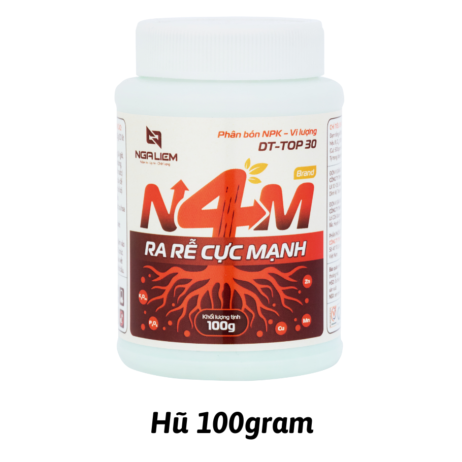 Phân Bón Siêu Kích Ra Rễ Cực Mạnh N4M Farmix - ra rễ, đâm chồi, ngâm hạt, chiết cành (100gr/500gram)